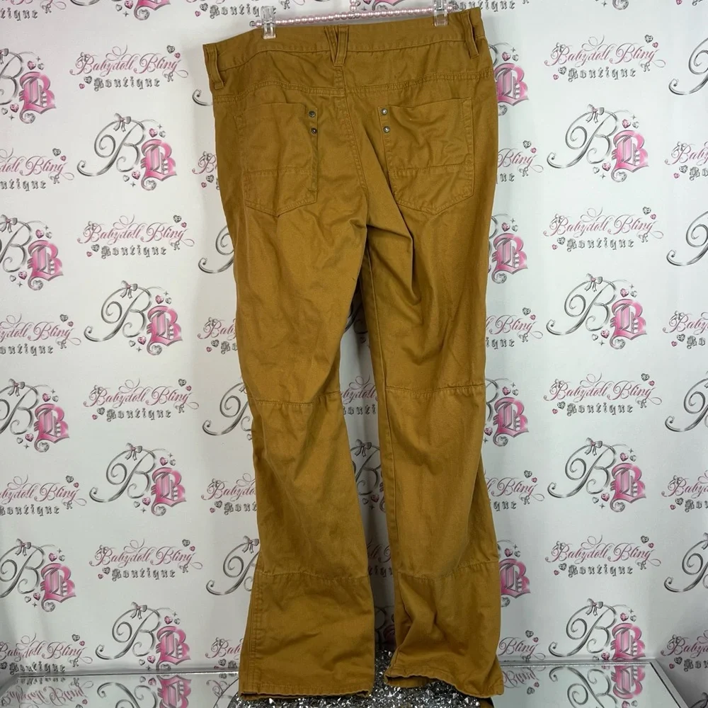 Urban Heritage pants cargo work style pants brown Tan Slim Pants - Picture 2 of 11